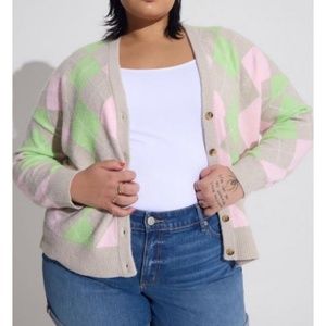 🆕 Vegan Cashmere Cardigan V- Neck Sweater 3 3X 22 24 NWT Torrid New